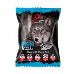 Alpha Spirit Snacks de Pescado perro (24 bolsas x 50g) Caja Expositora