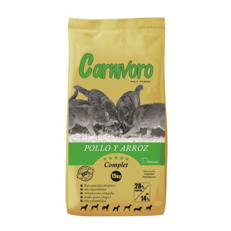 Carnívoro Complet Pollo Arroz 12kg