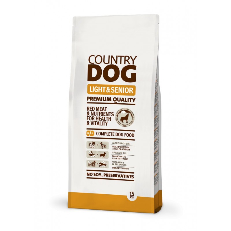 Country Dog Food Light & Senior 15Kg