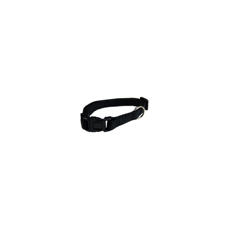 Collar ajustable nylon 15mmx33-40cm, negro