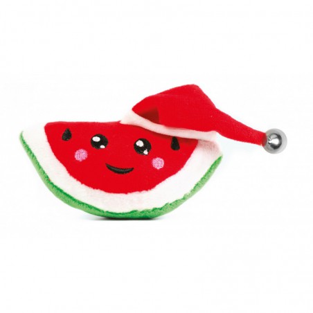 Xmas Cat Toy Sandia con Gorro 10x6x4cm