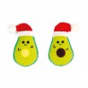 Xmas Cat Toy Aguacate con Gorro 11x5x2cm