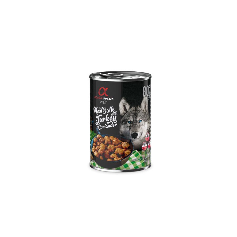 Alpha Spirit Albóndigas Pavo Cilantro 6x400gr