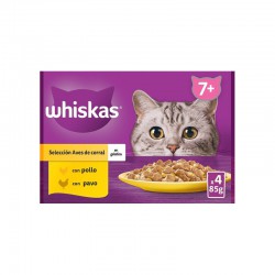 Whiskas 4 Core Senior Aves 4x85gr (13und)